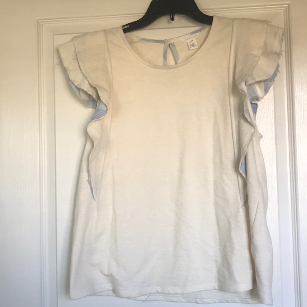 CaslonPetite Ruffle top NWOT